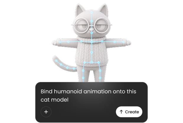 A Wanaka character with generated animations