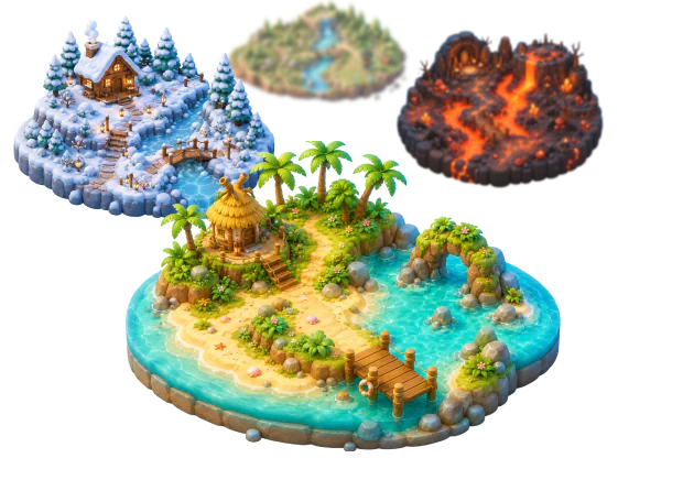 A 3D world being generated inside Wanaka Studio