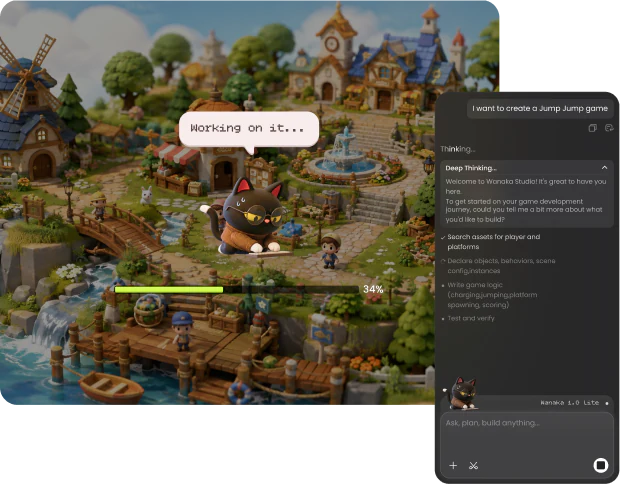 A playable Wanaka world being refined through chat